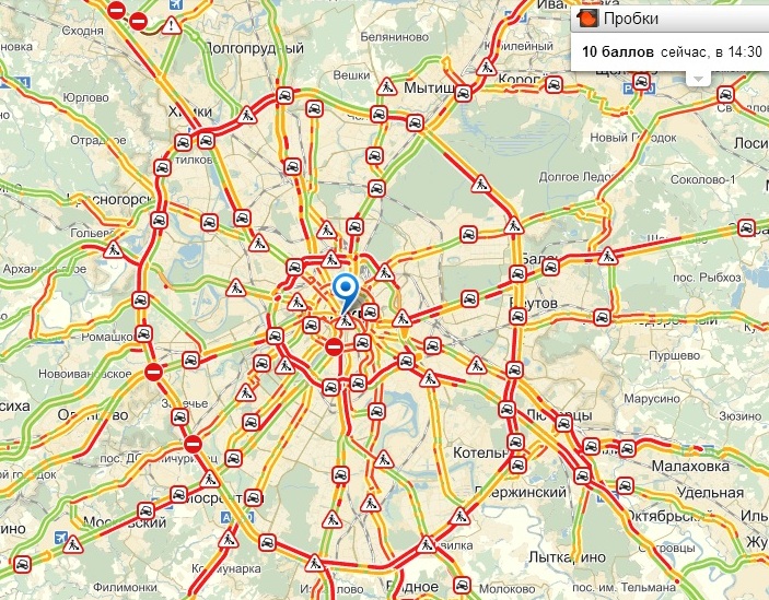 Карта пробок в москве онлайн в реальном времени